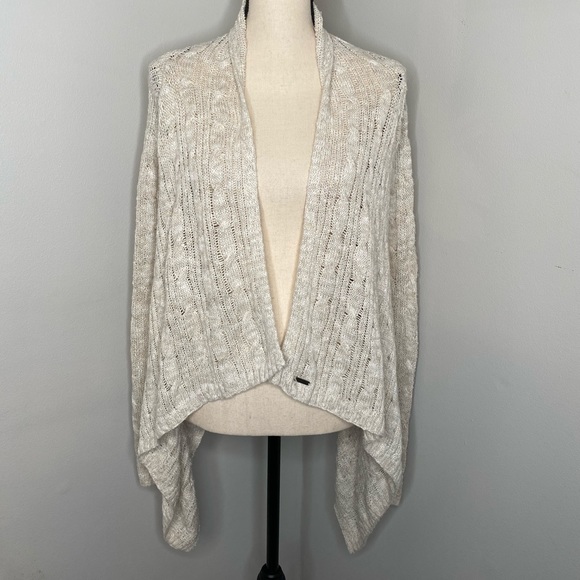Abercrombie & Fitch Sweaters - Abercrombie & Fitch cream knit open cardigan - S